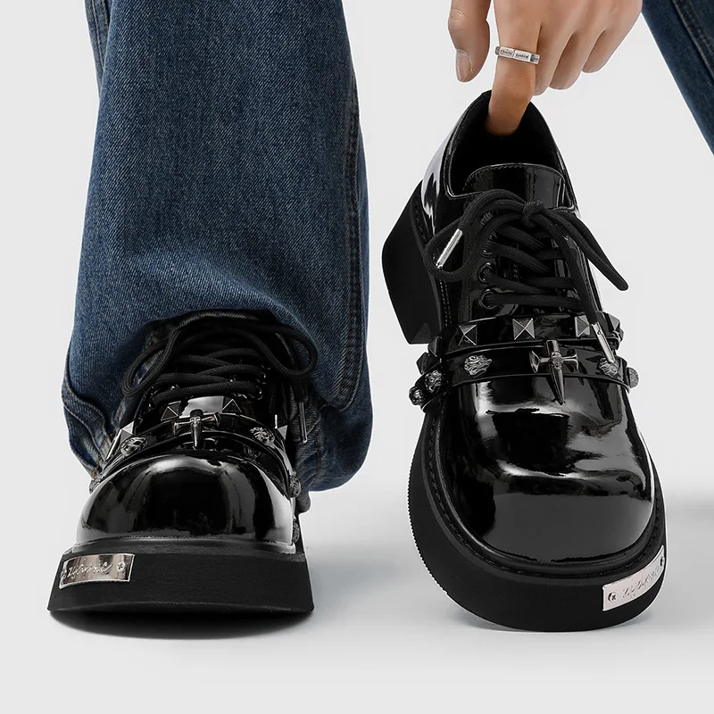 

High Quality Men's Sneakers and Casual Shoes Punk Derby Shoes for Men Fashion Platform Business Dress Men's Shoes Zapatos Hombre