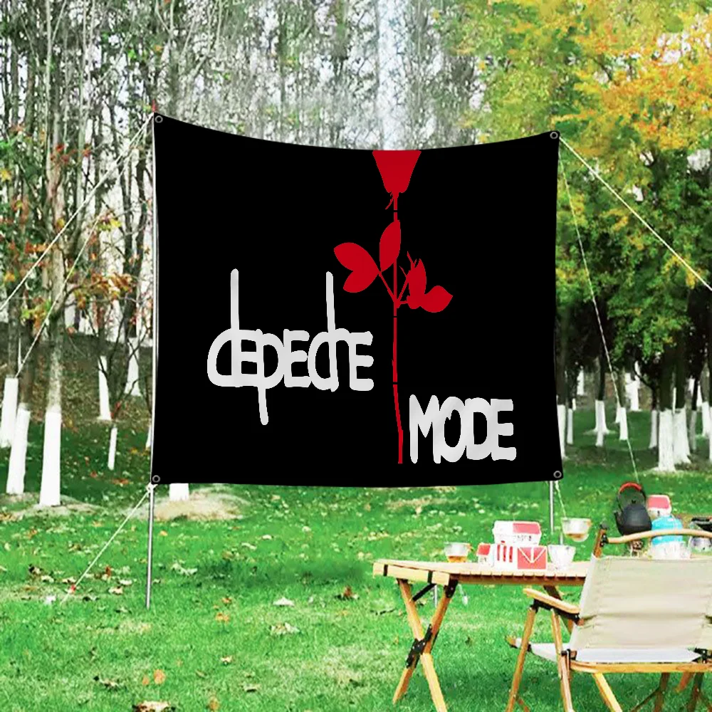D-Depeche M-Mode راية فنية مطبوعة على الحائط الياباني علم أنيمي للتعليق على الحائط ديكور المنزل