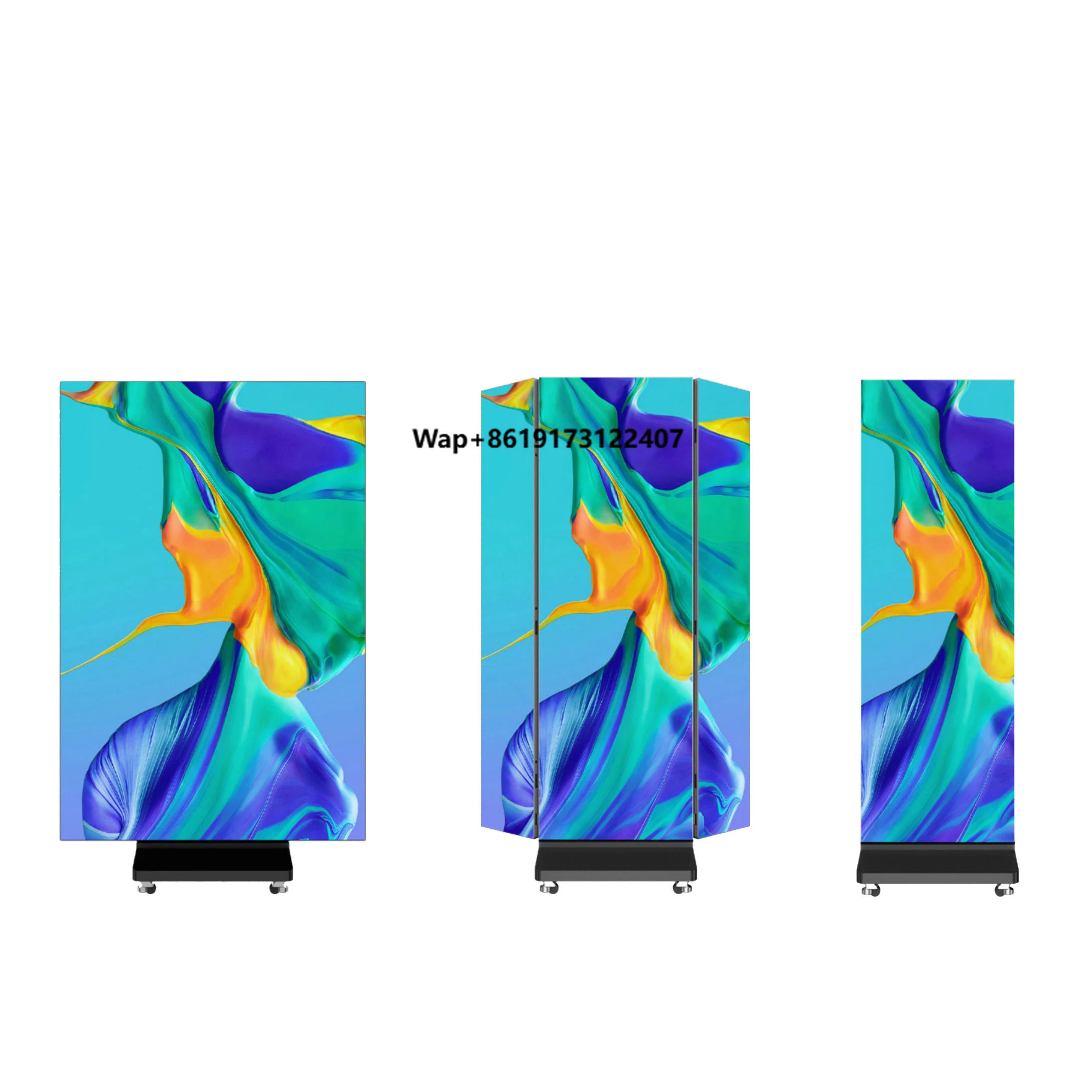 Full-Color P2.5 P1.86 P1.5 LED Display Screen for Retail Store Education IP65 Trifold LED Poster for Shopping Mall Wayfinding