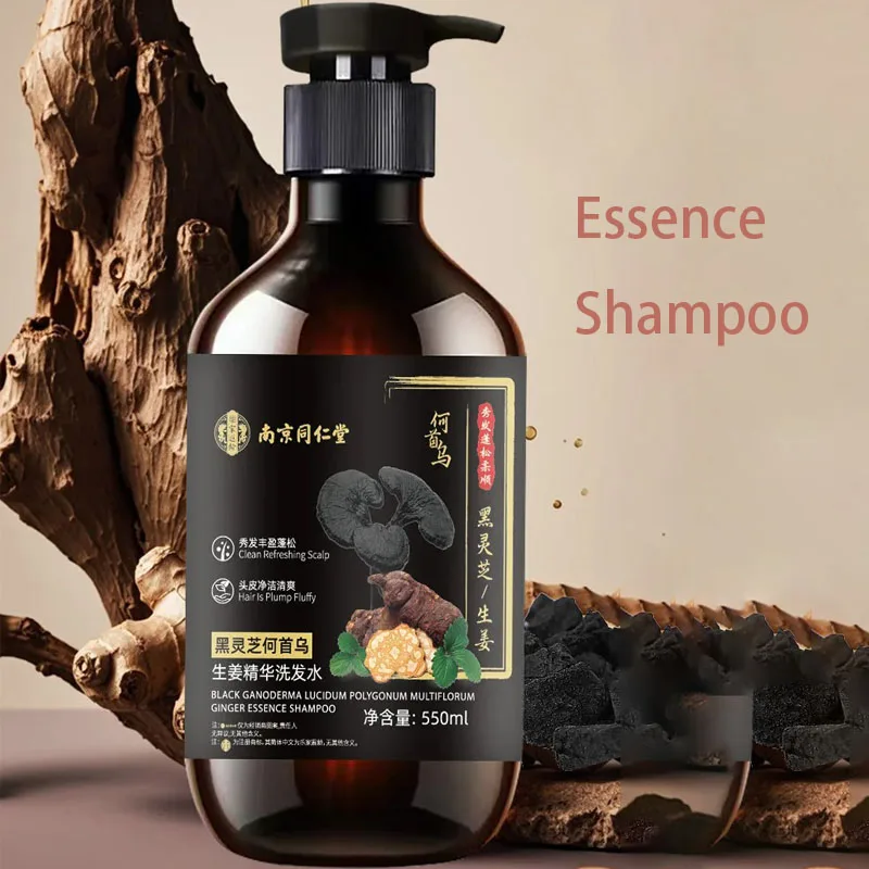 

Nanjing Tongrentang Black Ganoderma Шампунь против выпадения волос Имбирный шампунь для укрепления корней, объема 550 мл