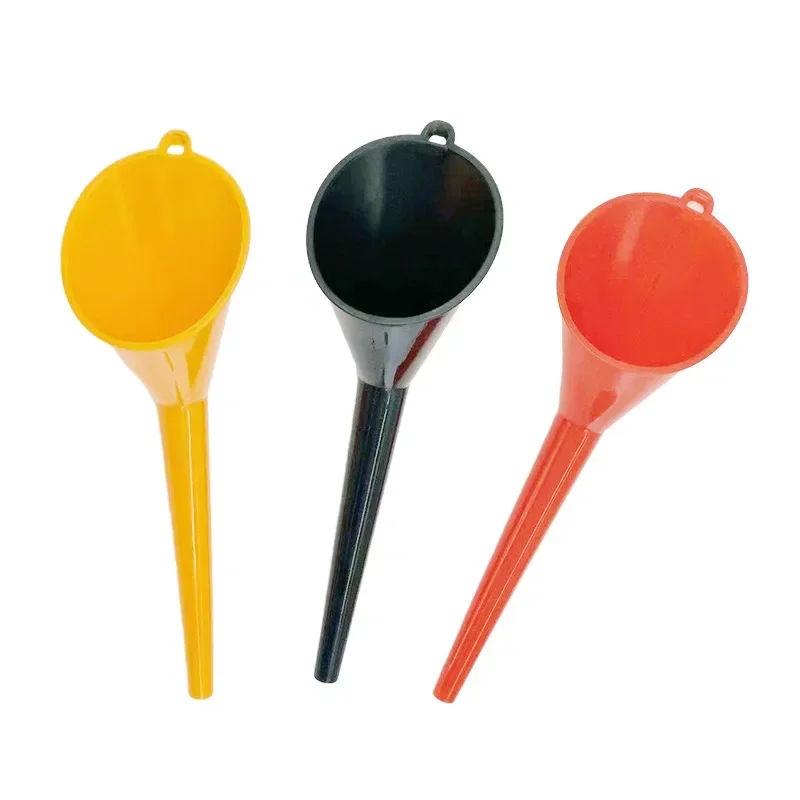 Embudo de coche, herramientas de llenado de combustible y aceite de gasolina, embudo de tallo largo de plástico antisalpicaduras, herramientas de