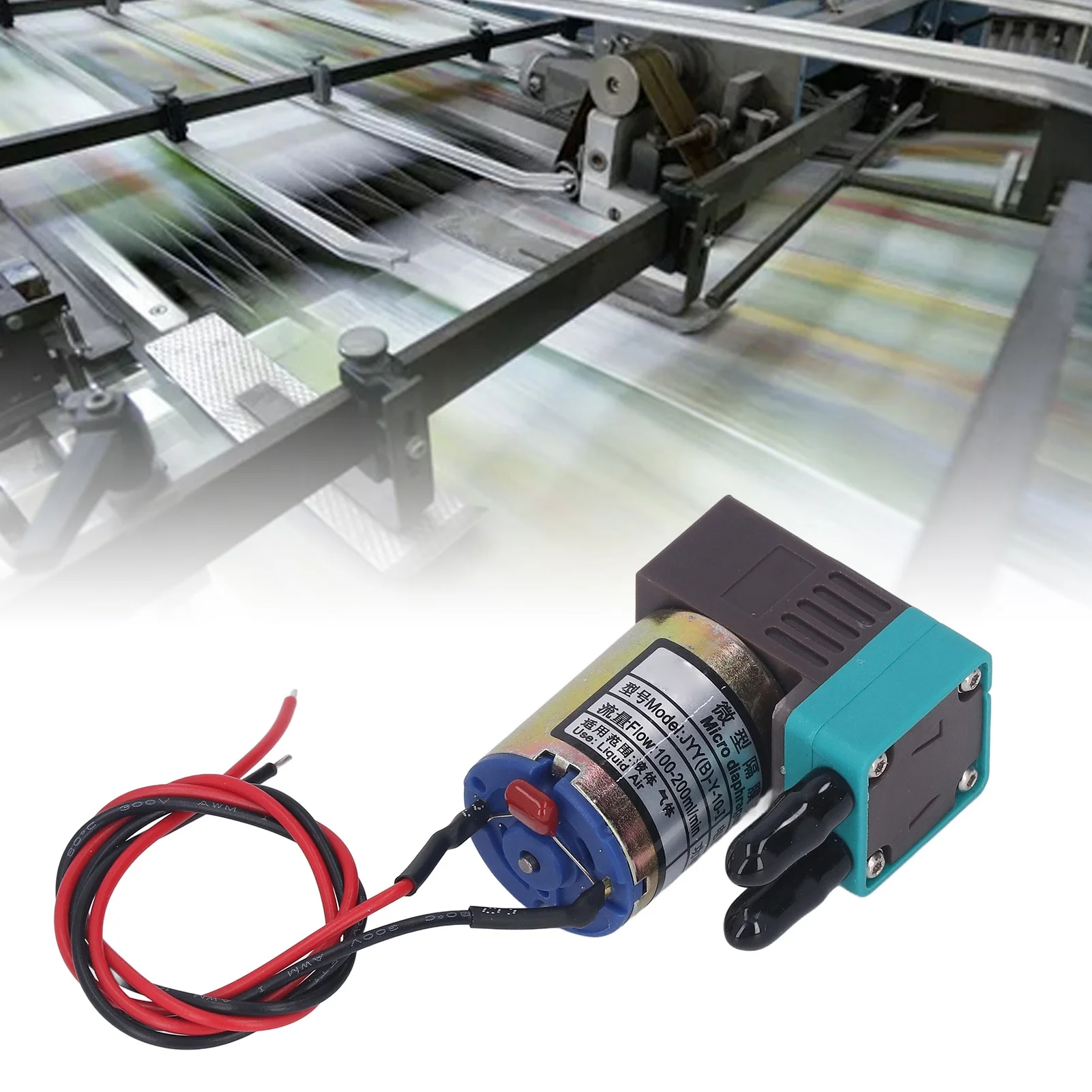 مضخة حبر الطابعة مضخة حبر الأشعة فوق البنفسجية 24 فولت 100 ‐ 200 مل / دقيقة جزء ملحقات الطابعة البلاستيكية المتدفقة للطباعة