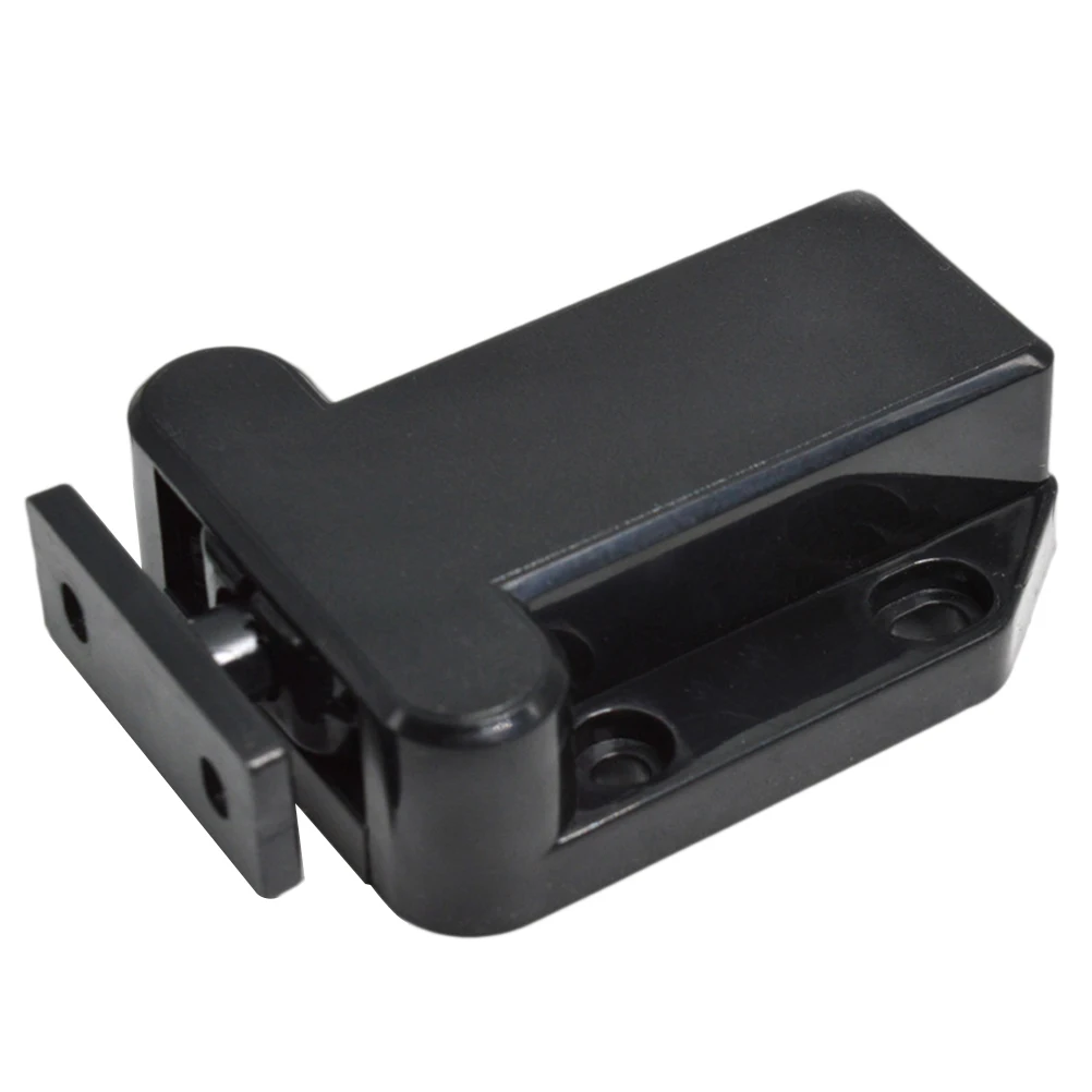 

4Pcs Device Heavy Duty Cabinet Catch Black Handles Wardrobe Chest Drawer Closet Door Latch Spring Plastic Hardware