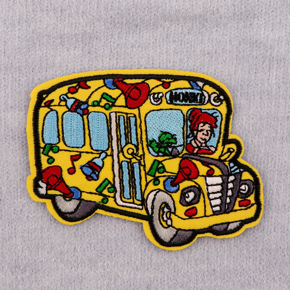 Funny School Bus Embroidery Patch Cartoon Iron On Patches For Clothing Thermoadhesive Patches On Clothes DIY Sew Badges - Image 3