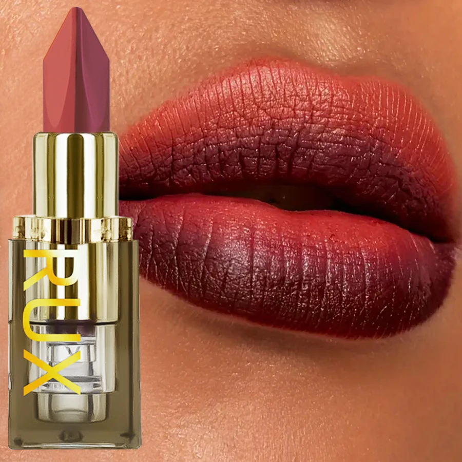 투톤 스플라이싱 그라데이션 립스틱, 오래 지속되는 방수 초콜릿 컬러, 매트 벨벳 누드 섹시 피그먼트 메이크업 여성용 cos