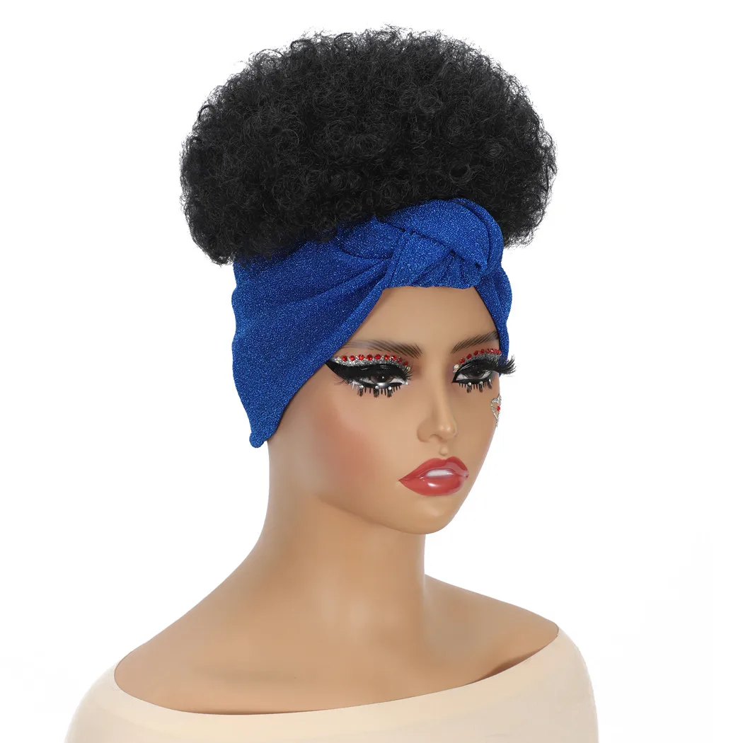 3 قطع الشعر الاصطناعية الأفرو مجعد عقال الباروكات التخليص مبيعات 3 قطع مزيج بيع شعر مستعار اصطناعي قصير للنساء