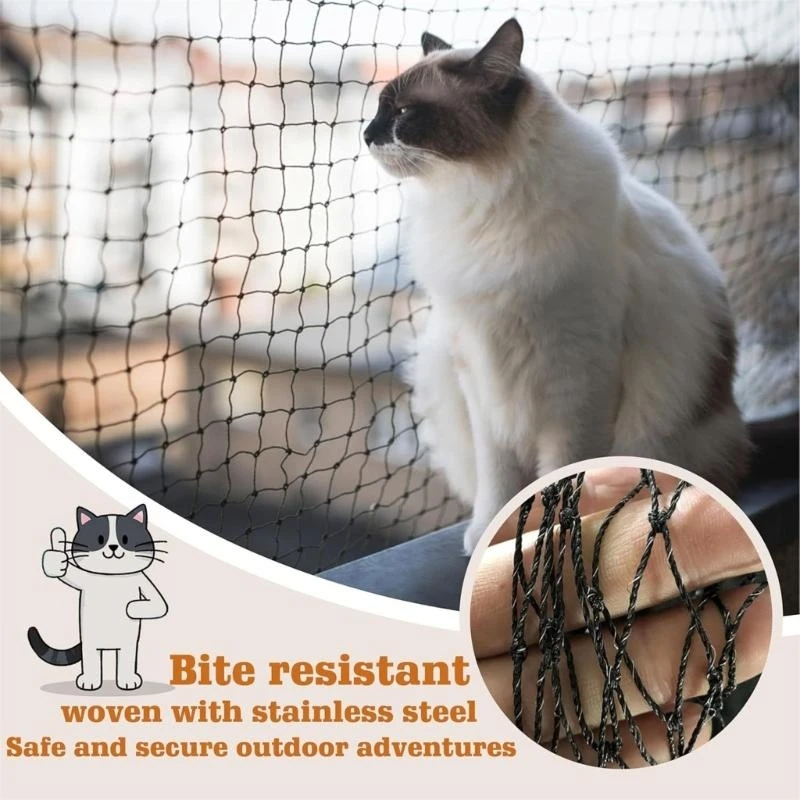 Layar Pet Pet tahan lama untuk balkon dan tangga jaring pengaman dengan persediaan penguatan kawat baja