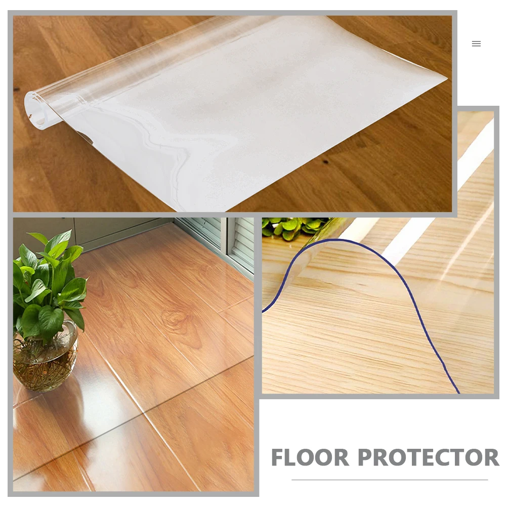 

Clear Carpet Protector Reusable Skid Proof Thick Plastic Rug Protector Floor Mat For Home Office Bathroom Bedroom Living Room