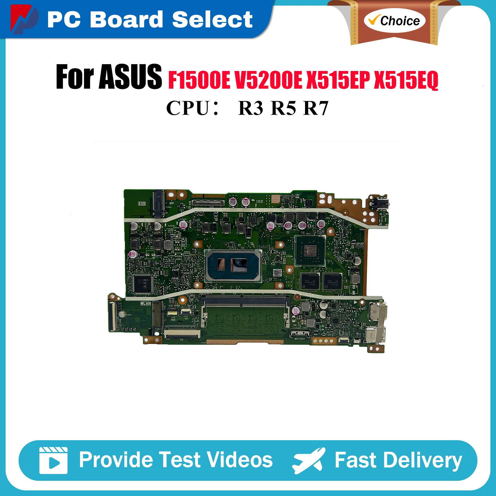 

X415EP Материнская плата для ноутбука ASUS VivoBook X515EP V4200E F1500E V5200E F1400E X415E X515EQ Материнская плата с процессором R3 R5 R7 OK tests