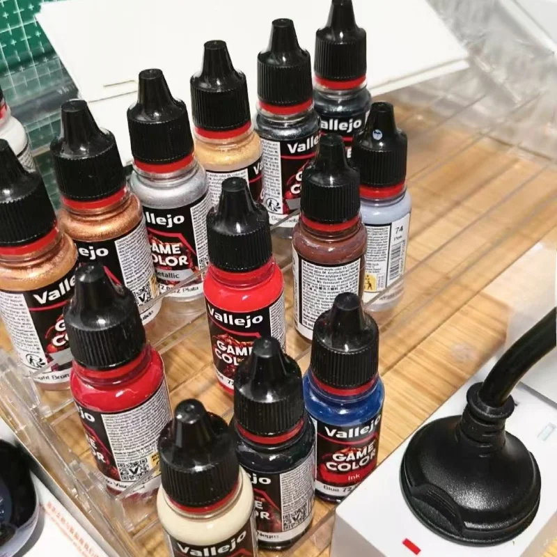 Pintura Acrílica Vallejo AV GAME COLOR de 18ml, España 72001-72051, Colores Básicos de Uso Común, Pintura a Base de Agua para Juegos de Guerra y Fantasía