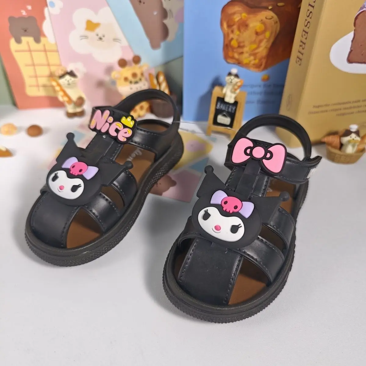 

Summer Kuromi Anime Kawaii Sanrio Ins Fashion New Children Sandals 2025 Cute Fashionable Princess Soft Sole Shoes Gifts