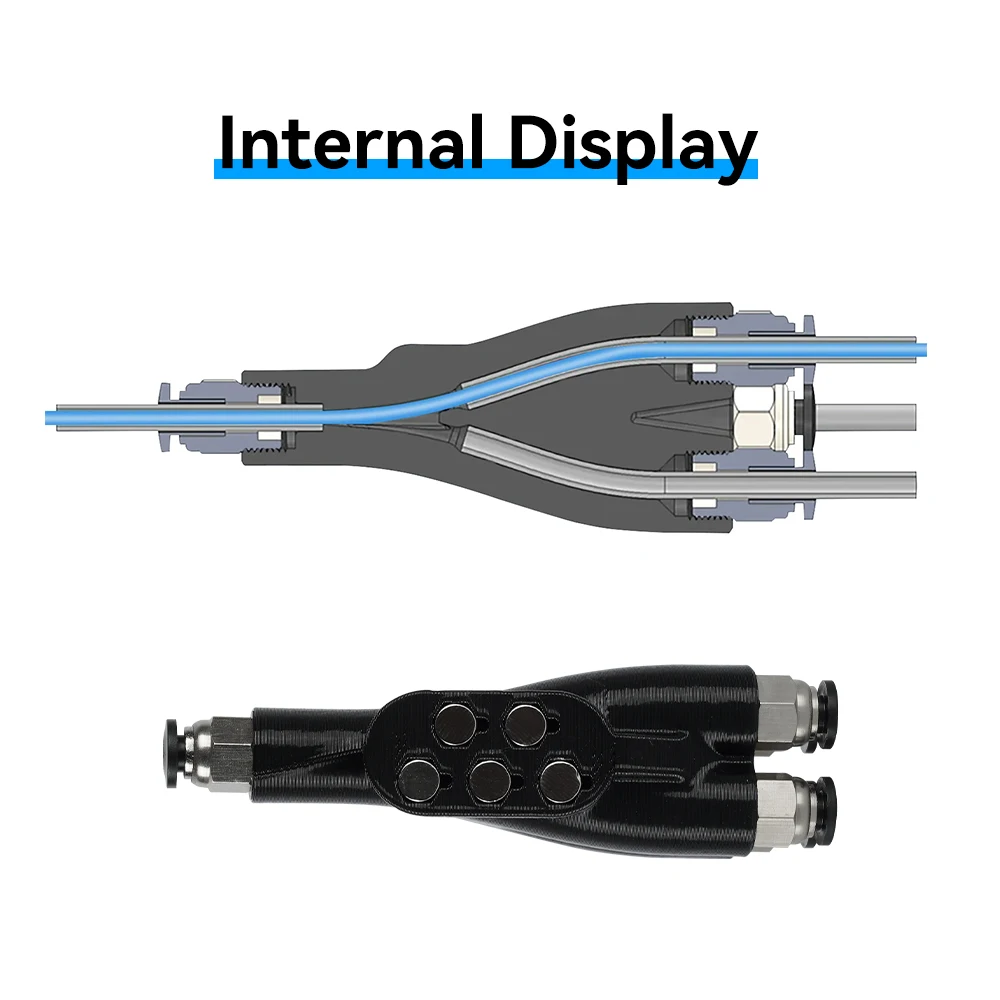 ل بامبو مختبر AMS موصل 4 في 1 PTFE محول الأنابيب توسيع ميناء 4 تغذية متعدد الألوان ل Bambulab X1 X1C P1P P1S A1 A1mini #3