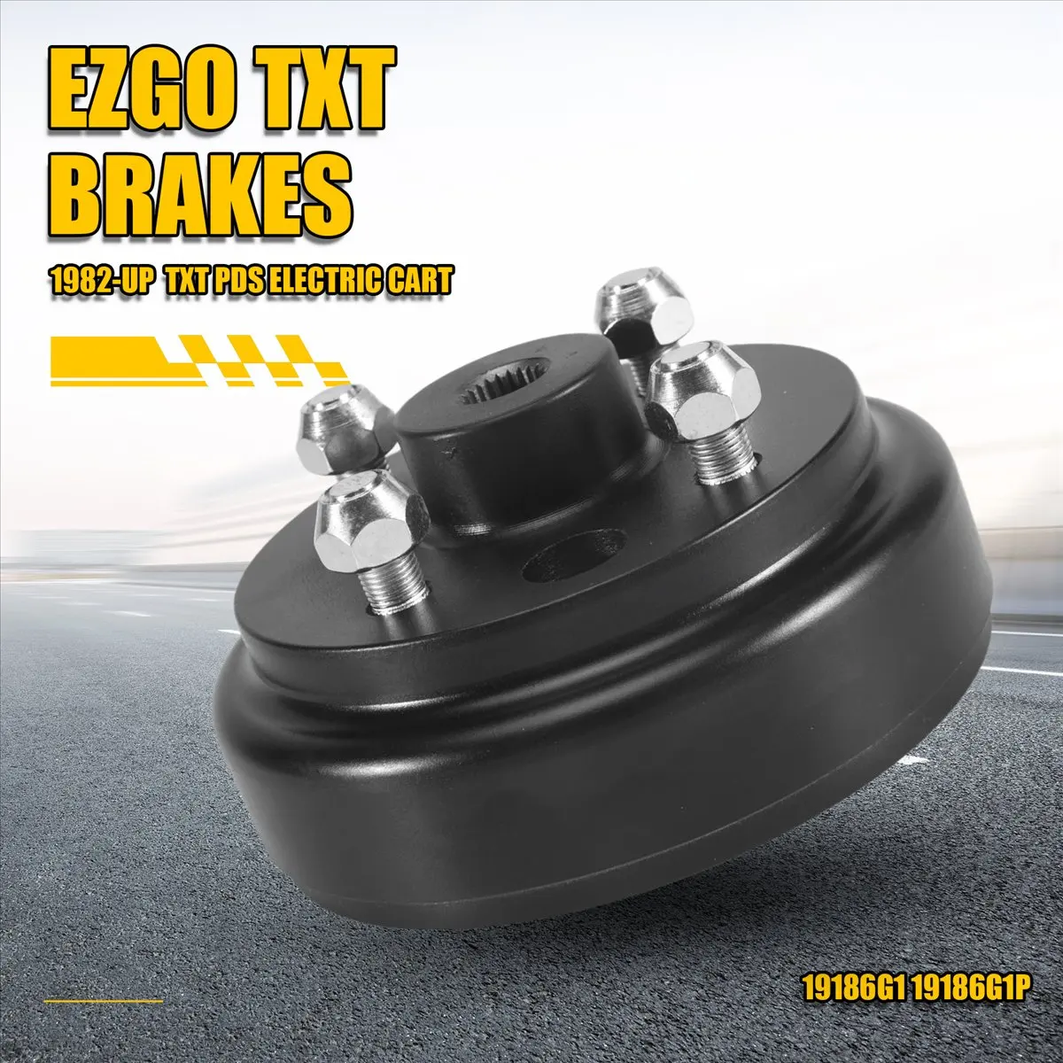 STOCK& Golf Cart Brake Drum Hub Assembly for 1982-Up PDS Electric Cart (Not Fit Gas Models) 19186G1 19186G1P