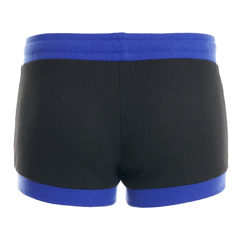 [RUOKE] Hot Girl Sporty Low Rise Mini Shorts Women Summer Y2K Contrast Color Drawstring Booty Shorts Gym Dance Festival Bottoms