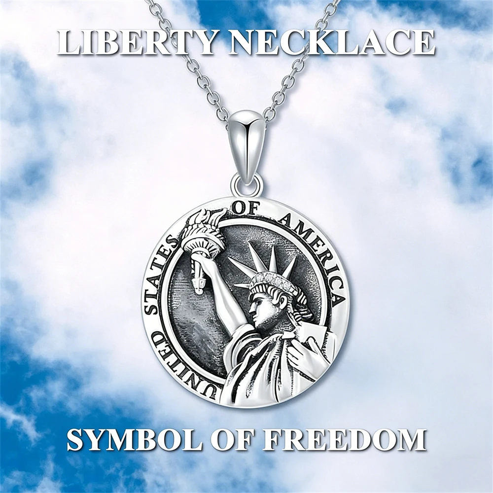 

Винтажное изысканное ожерелье из сплава в виде Статуи Свободы – стильный и модный ювелирный аксессуар для повседневной носки, сувенир для путешествий, вечеринок и дней рождения