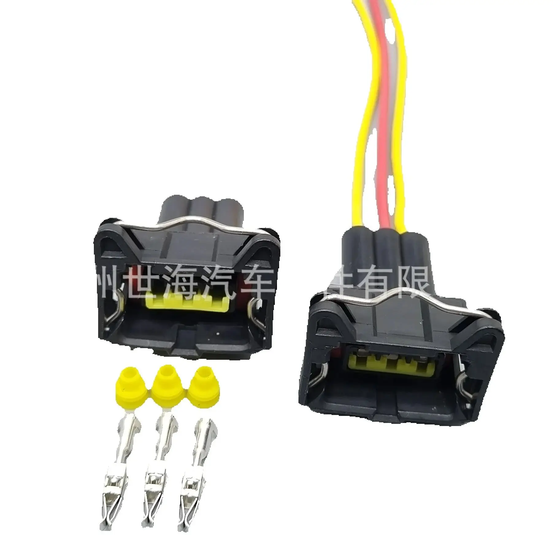 

shhworldsea 3pin car sensor socket universal Fuel Injector Pigtail Connector Wiring 85205-1