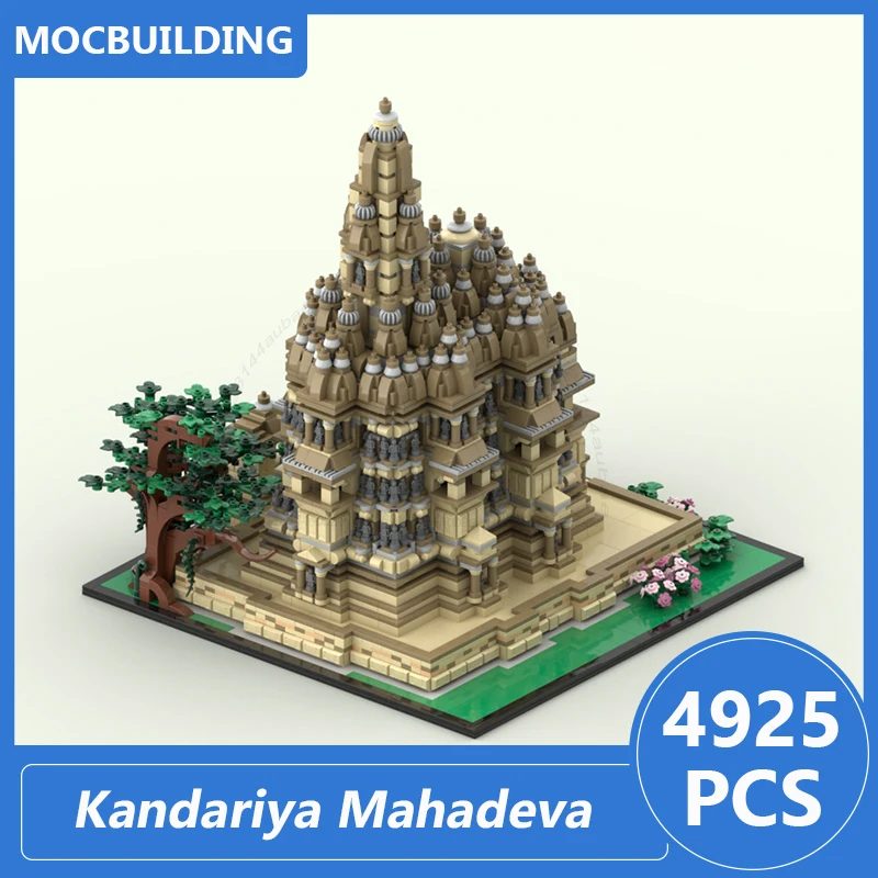 Kandariya Mahadeva arquitectura del templo Medieval Moc bloques de construcción Diy montar ladrillos colección de exhibición juguetes regalos 4925 Uds