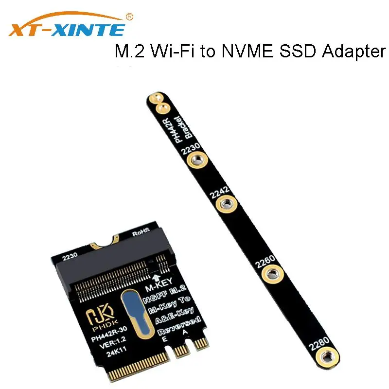

M.2 Key A/E to NVME SSD Adapter PCIE 4.0 for 2230 2242 2260 2260 2280 SSD Riser Card
