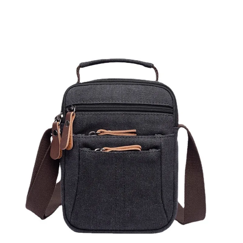 

Nesitu High Quality Vintage Casual Black Grey Coffee Khaki Blue Green Durable Canvas Women Men Shoulder Messenger Bag M6323