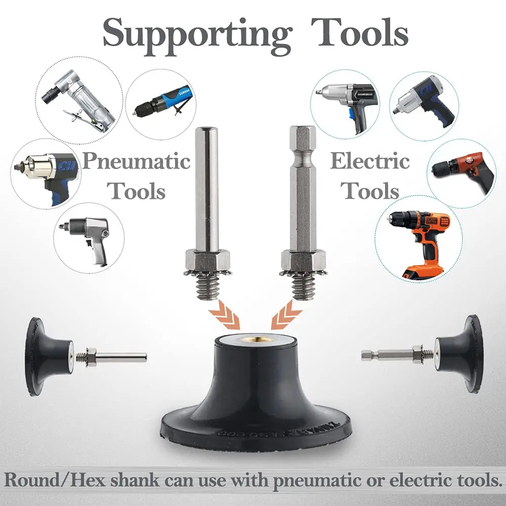 Imagem -06 - Polegada Roll Lock Lixar Discos Titular Backing Pad Adaptador de Mudança Rápida com Pcs Shanks 1