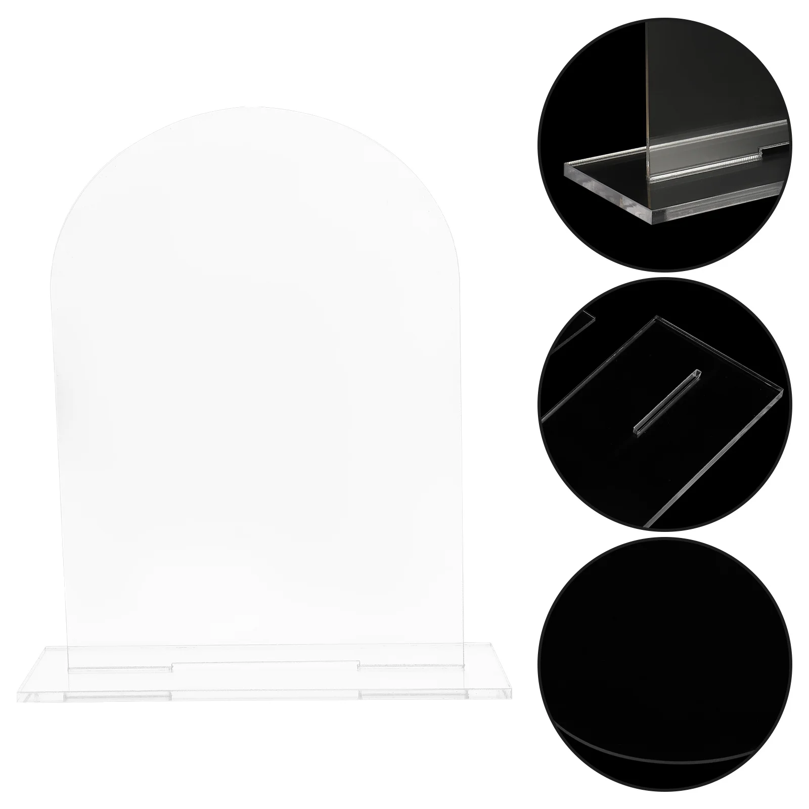 

5pcs Acrylic Wedding Table Signs Blank Cards For Name Seating Reserved Table Number Stands Reusable Party Supplies