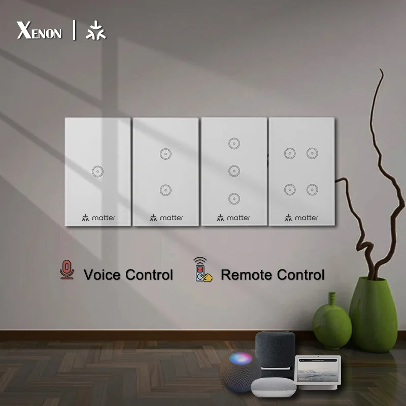 Matter Akıllı Anahtar Alexa Google Dokunmatik Işık Anahtarı Cam Panel 1/2/3 Gang Akıllı Kontrol Google Home ile Tuya Tarafından Desteklenmektedir