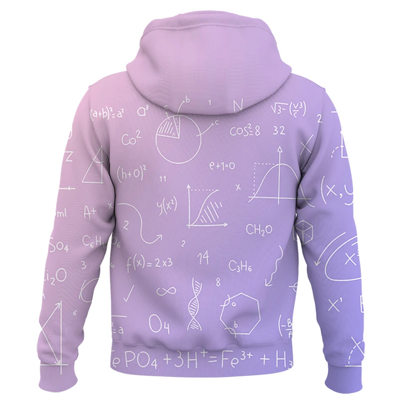 mathematical formula Funny New Fashion Long Sleeves 3D Print Zipper/Hoodies/Sweatshirts/Jacket/Men/women dropshipping Streetwear