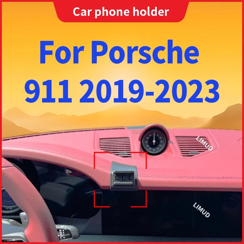 Suporte de celular para carro, suporte para celular para porsche 911 2019 2020 2021 2022 2023, acessórios especiais para navegação gps