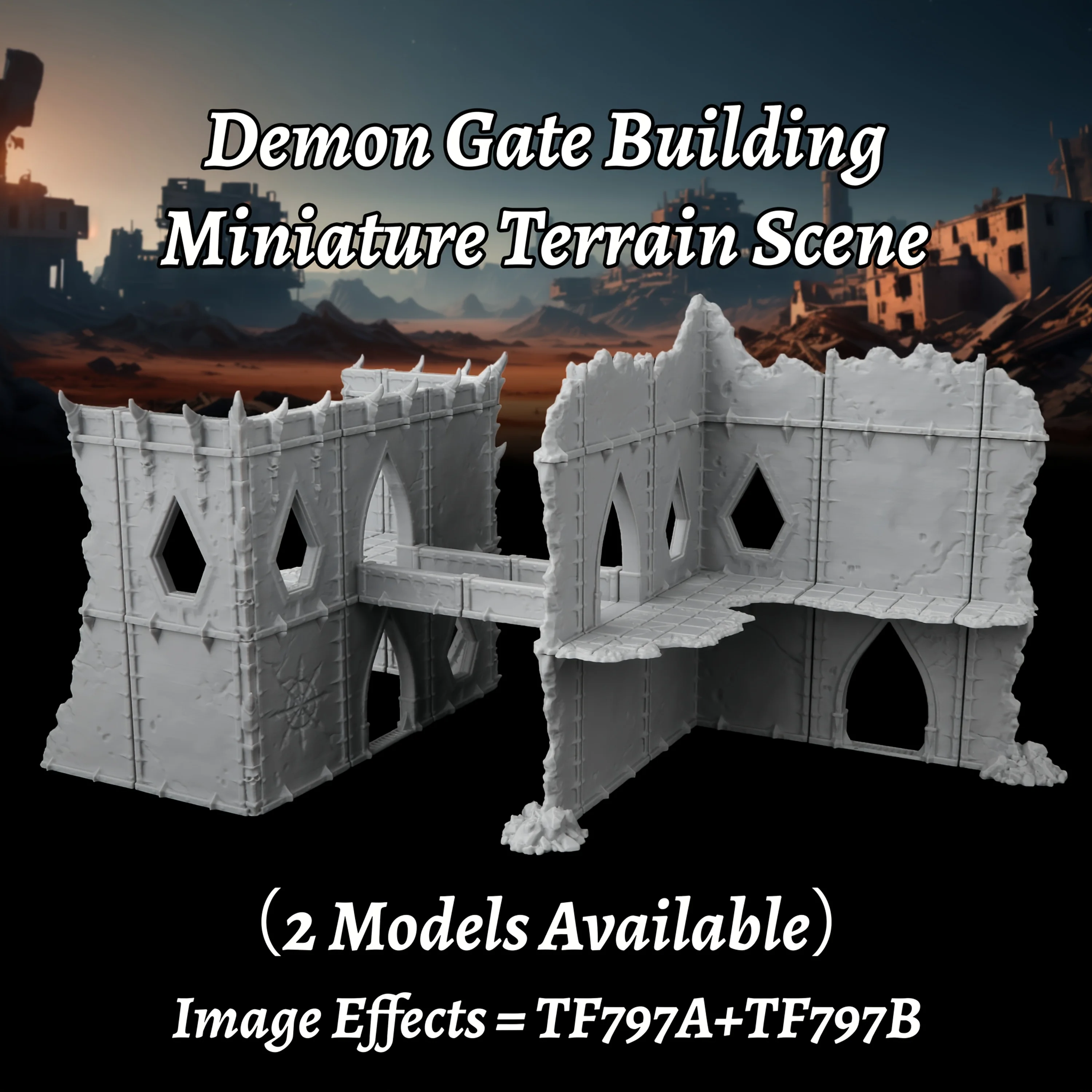 Terreno en miniatura para juegos de rol, modelo Puerta del Demonio para escenarios del Reino Infernal y territorios demoníacos, accesorio esencial para juegos de rol, regalo coleccionable