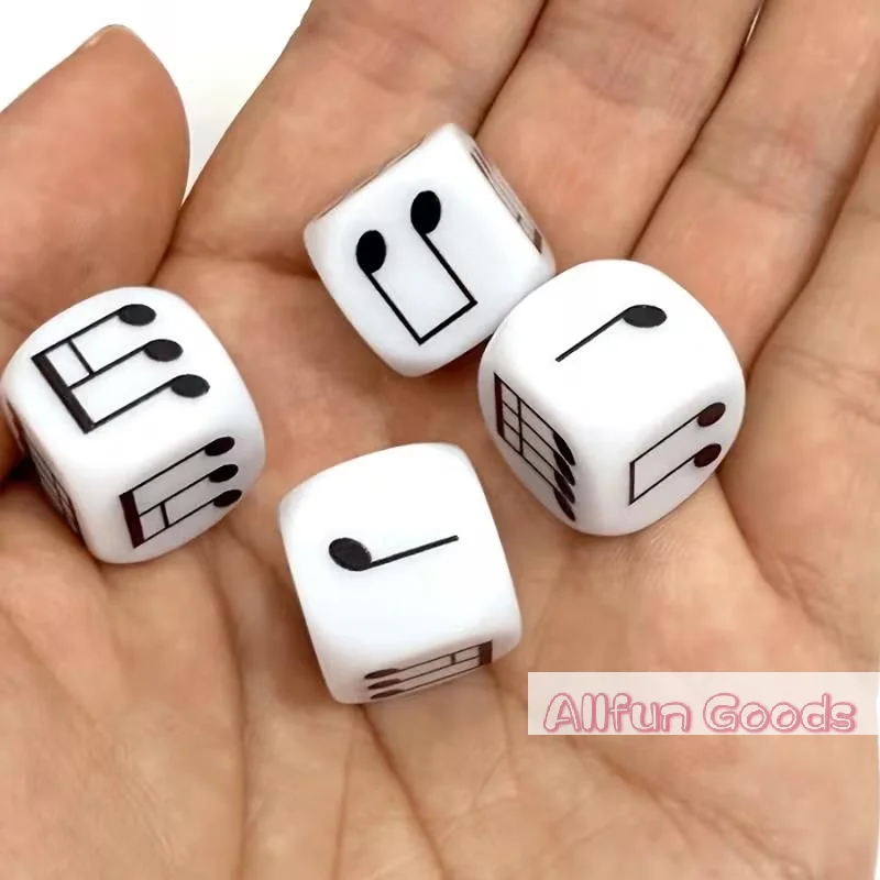 4Pcs Music Staff Dice Twelve-Tone Scale Music Interval Theory Learning For Composition Improvisation Music Education Teaching