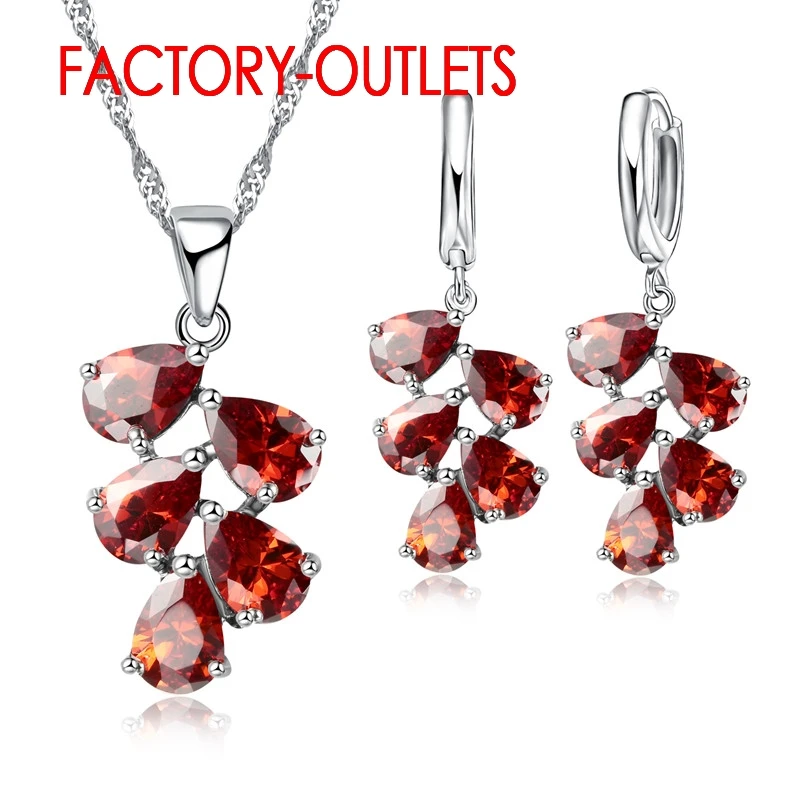 925 Sterling Silver Bridal Jewelry Sets with Austrian Crystals