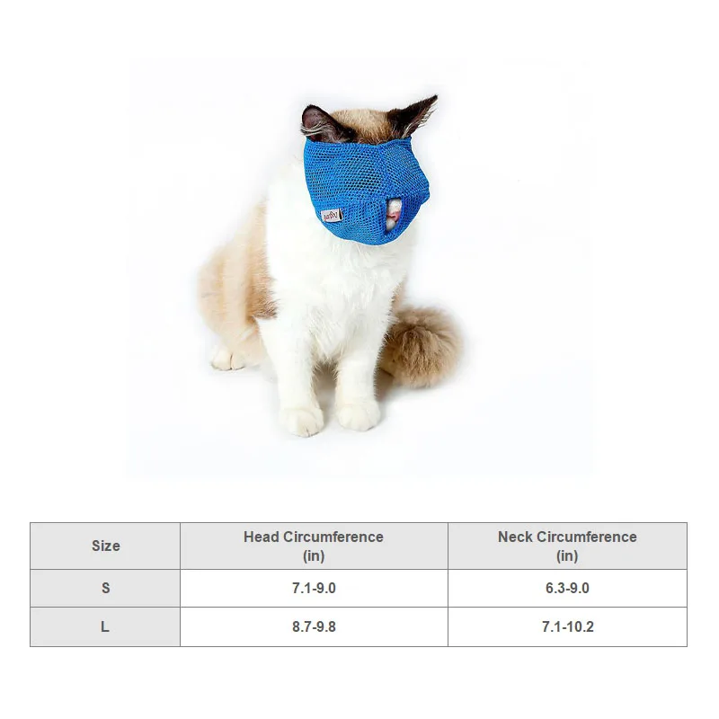 Cat Anti Bite Muzzles Breathable Cat Travel Tools Bath Beauty Grooming Supplies Cat Kitten Muzzles Mask Pet Supplies