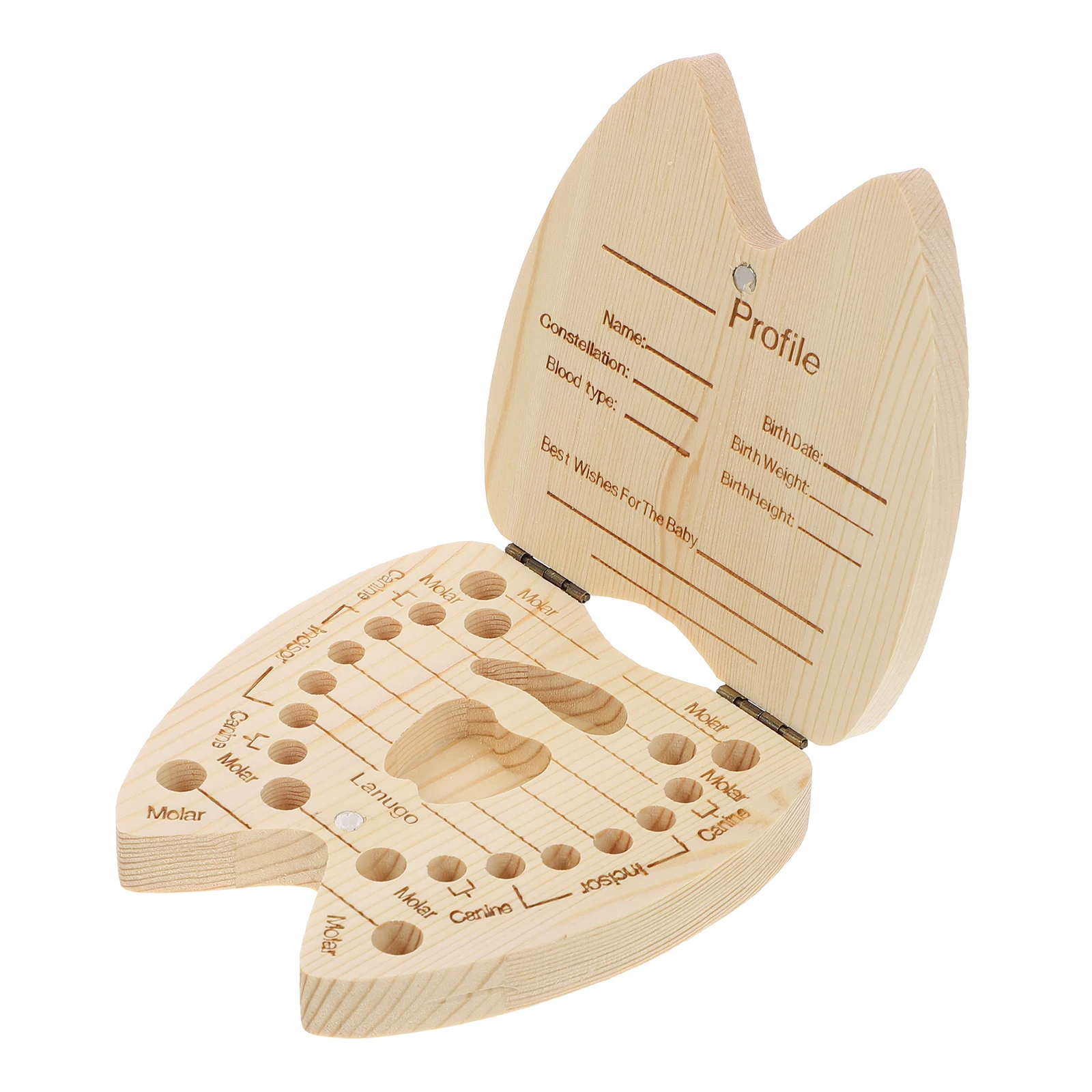 

Baby Teeth Storage Keepsake Wood Toddler Tooth Fairy Labels Tweezers Deciduous Teeth Collector Baby