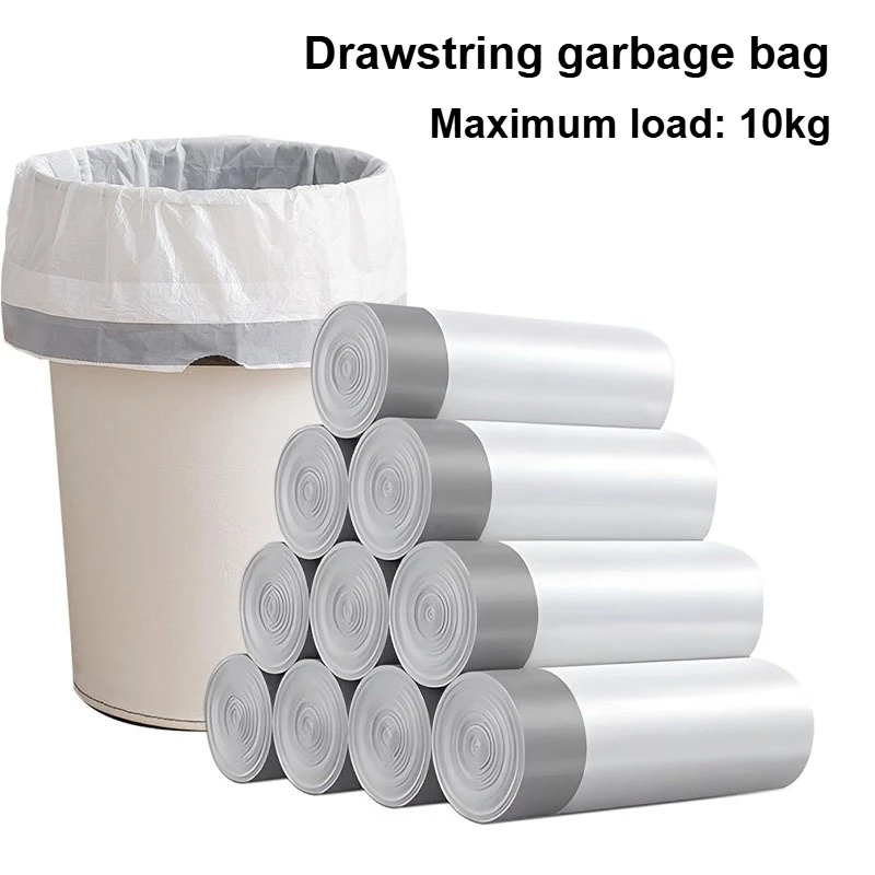 100/200PCS Thickened Drawstring Trash Bags,Unscented Small Garbage Bag, Separated Trash Can Liners for Bathroom Restroom Kitchen