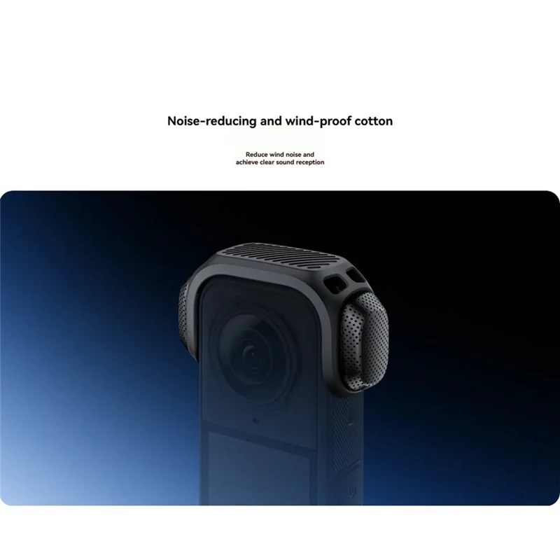 ABAC-Mic الضوضاء الزجاج الأمامي ل Insta360 X5 رغوة صوتية الرياح الحد من الضوضاء المفاجئة حامل جبل ل Insta360 X5 الملحقات