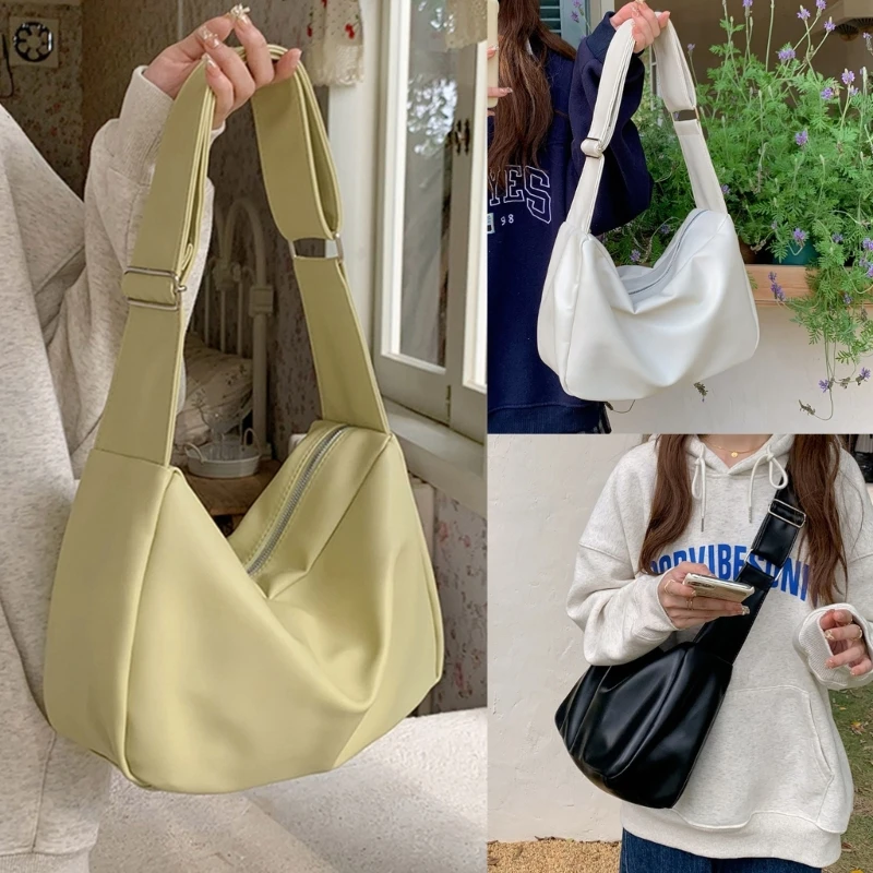 

Large Capacity Shoulder Bag Handbag Simple Fashionable Tote Bag Accessory for Adult Female Outdoor Portable