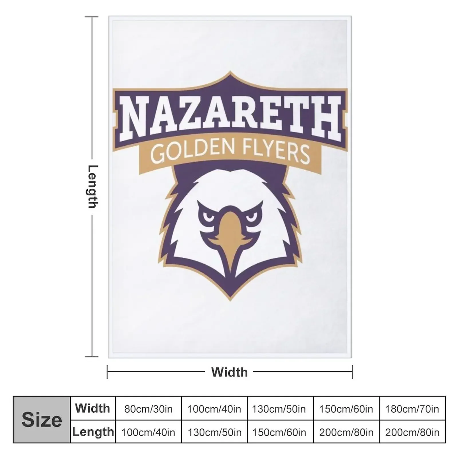 Nazareth College golden flyers Throw Blanket Quilt Single For Baby Giant Sofa Blankets