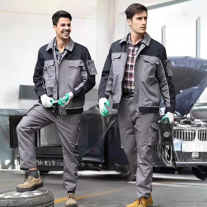 

Work Clothing For Men Jacket+Pants Mechanic Uniform Auto Repair Suit Workshop Wear Resistant Workwear Factory Workshop Uniforms