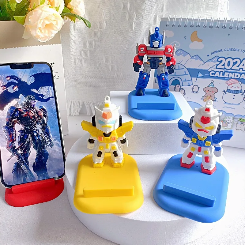 Heißer Verkauf Anime Cartoon Transformation 3D Puppe Faul Stehen Desktop Telefon Stehen Basis Kreative Dekorative Produkte Geschenke
