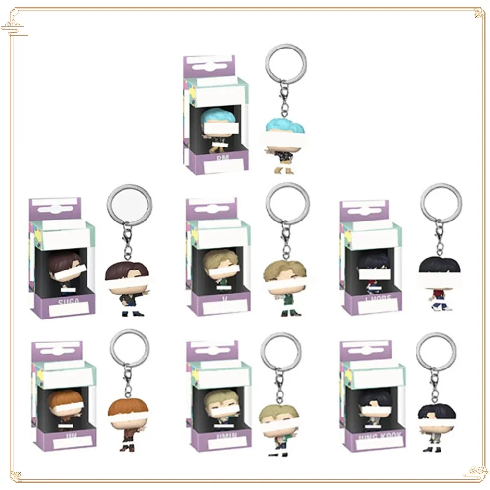 

FUNKO Pocket BTS Keychain Popular Idol J-HOPE JIMIN Jung Kook Doll Backpack Pendant Collection Birthday Gift Creative Keychain