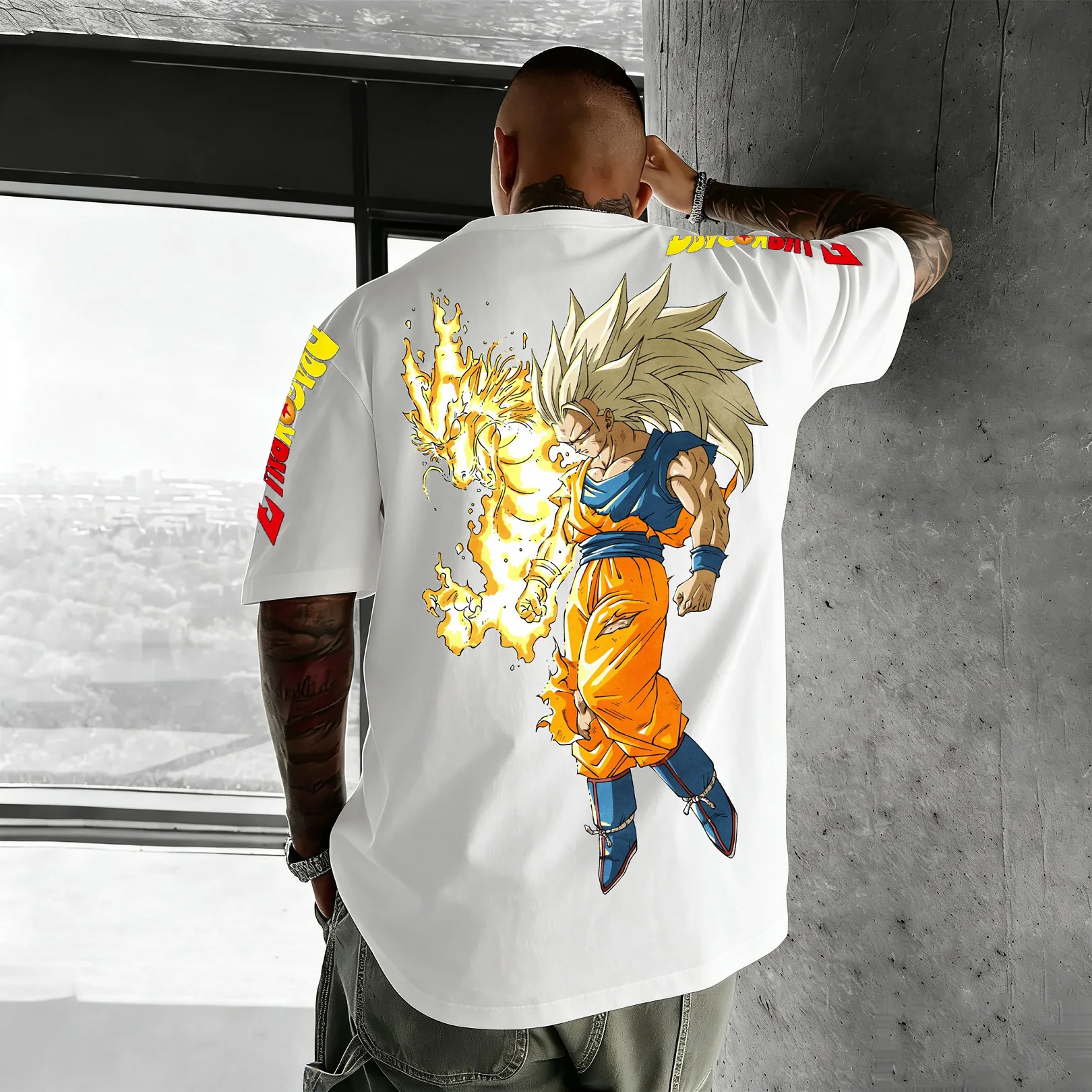

Dragon Ball Anime Goku Printed Cotton Short-sleeved 2026 Summer Loose Sporty Men's and Women's Fashionable Round-neck T-shirts
