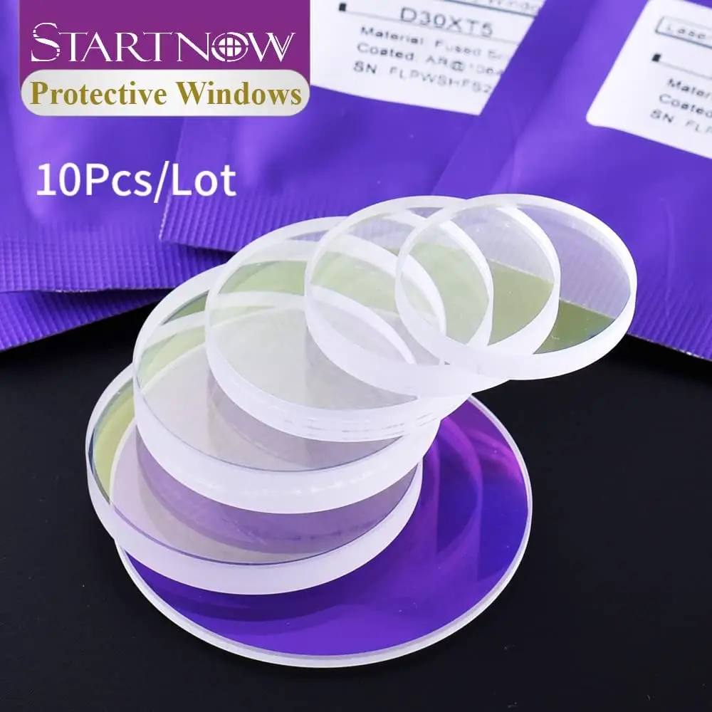 Startnow-Lentille de protection pour soudage laser à fibre, 10 pièces/lot, diamètre 20mm, épaisseur 2mm, 20x2(10 pièces)