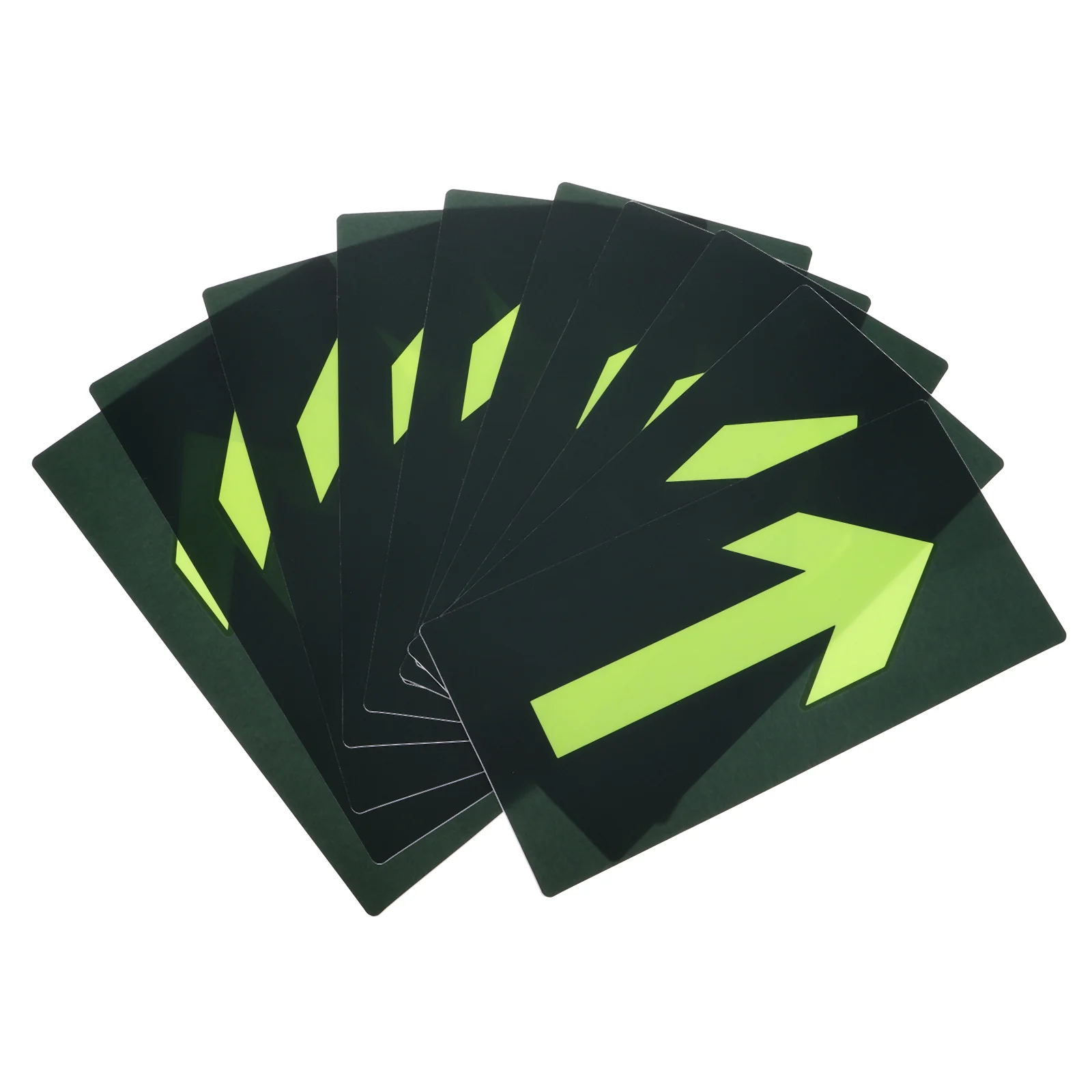 10pcs Outdoor Camping Arrow Markers Luminous Reflective Sign Decals For Trail Direction Way-Finding Hiking And Camping Navigatio