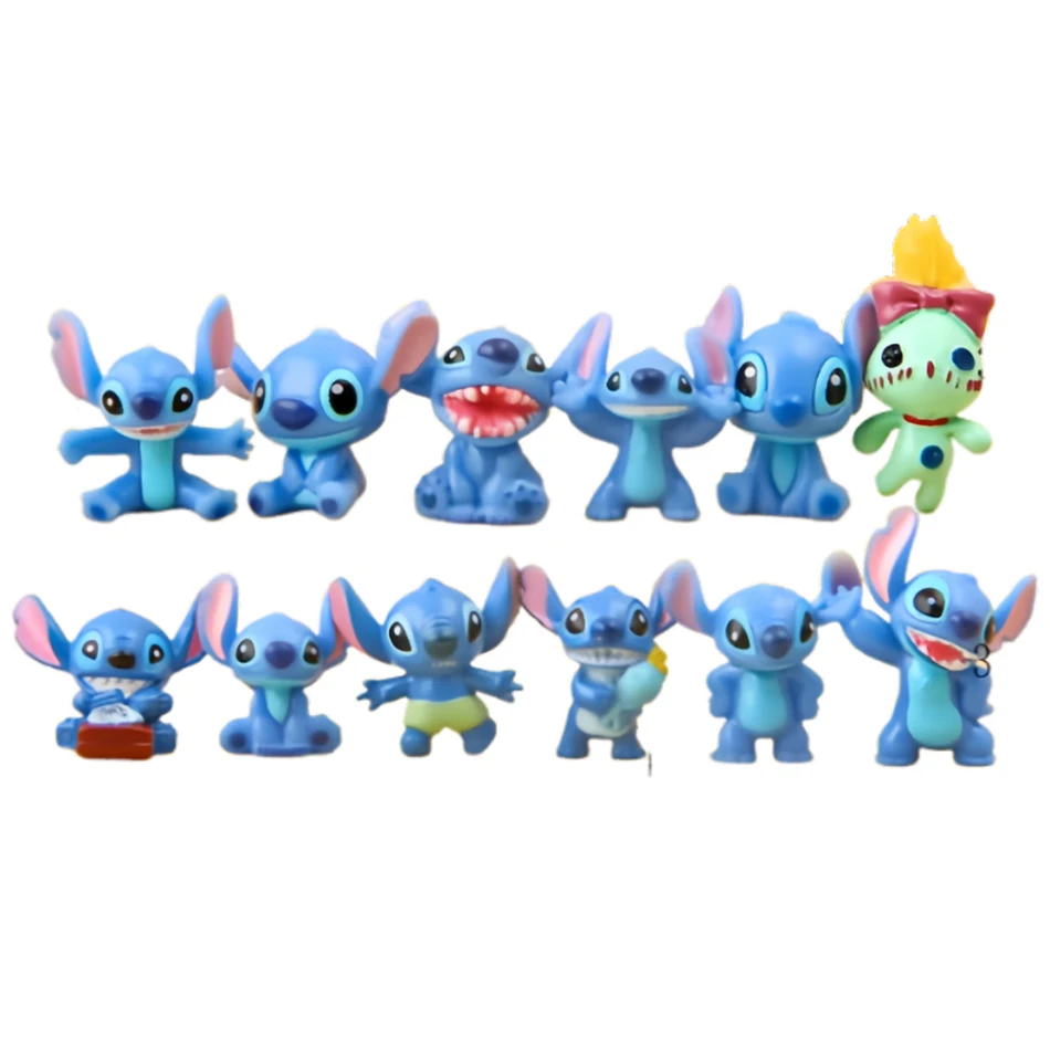 6-12 قطعة غرزة أنيمي فيلم لطيف اليدوية غرزة شخصية صغيرة اليدوية البلاستيكية نموذج سطح المكتب زخرفة لعب الأطفال هدية عيد ميلاد