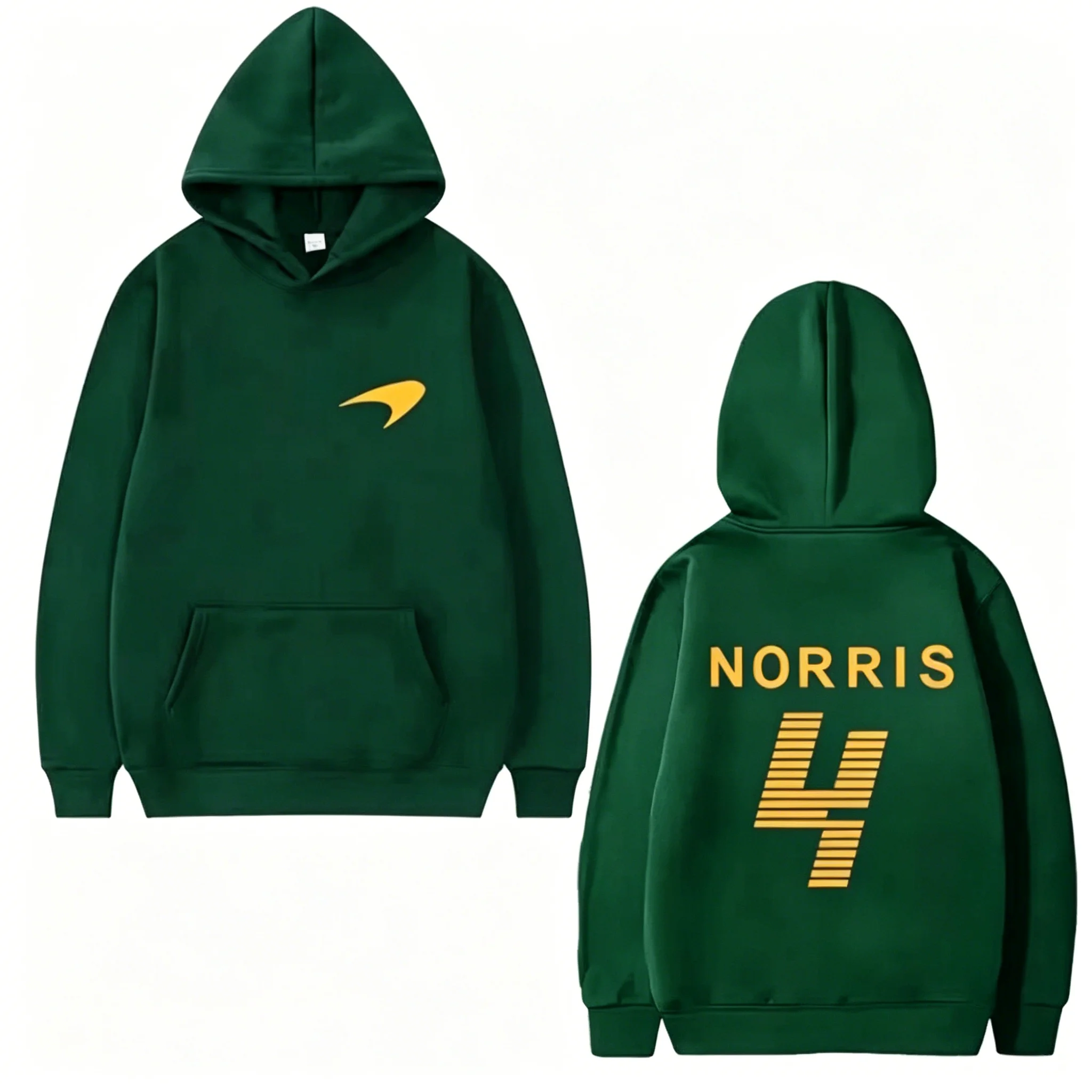 Bestseller Lando Norris Rennfahrer Doppelseitig Bedruckter Hoodie Herren Damen Übergroßer Fleece-Pullover Unisex Streetwear – Detail 19