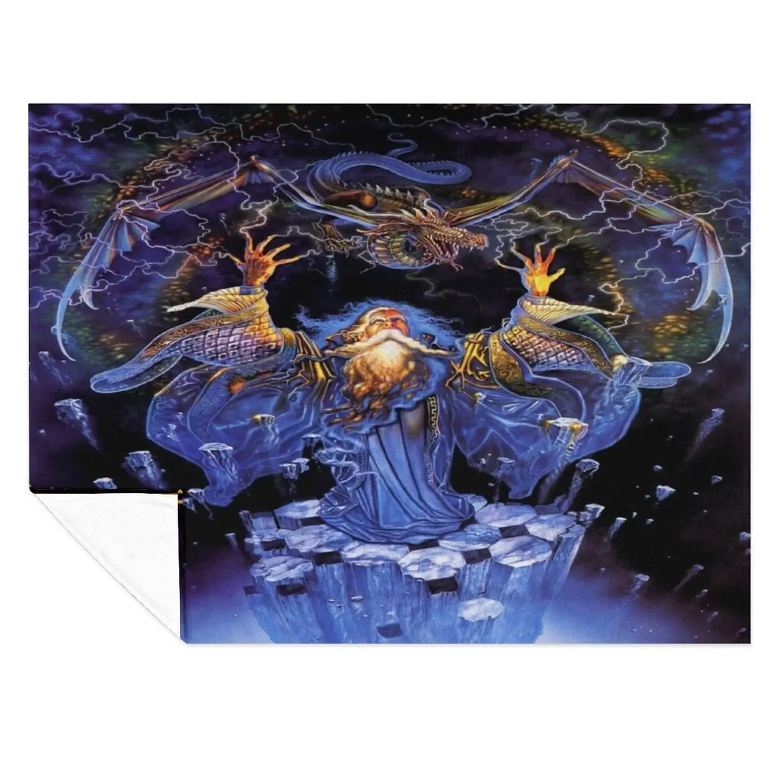 

Dragon&Wizard Throw Blanket Thermals For Travel Thins Multi-Purpose Heavy Blankets
