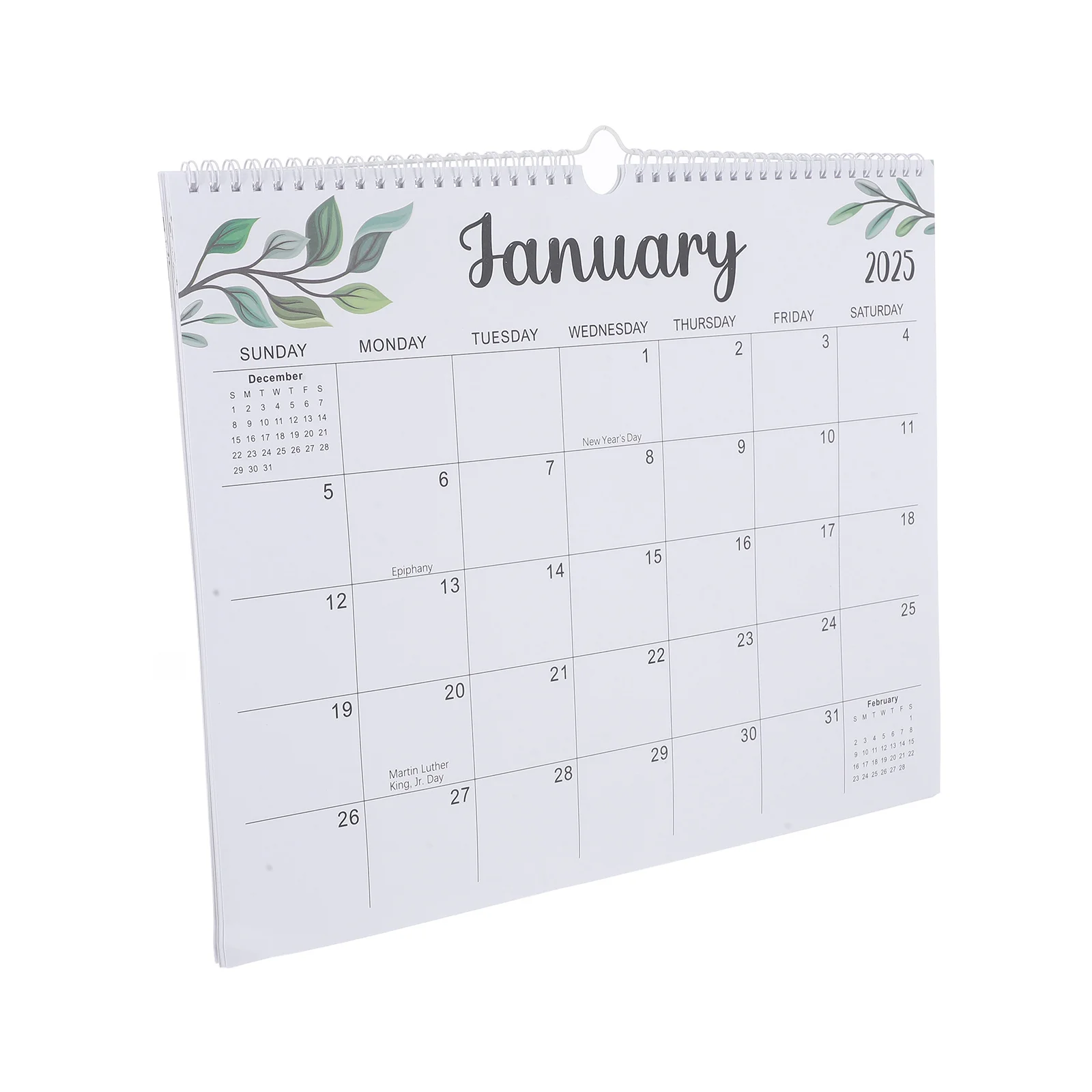 

2025 Wall Calendar White Board Pendant Decorative Planner Convenient Coil Simple Decorate