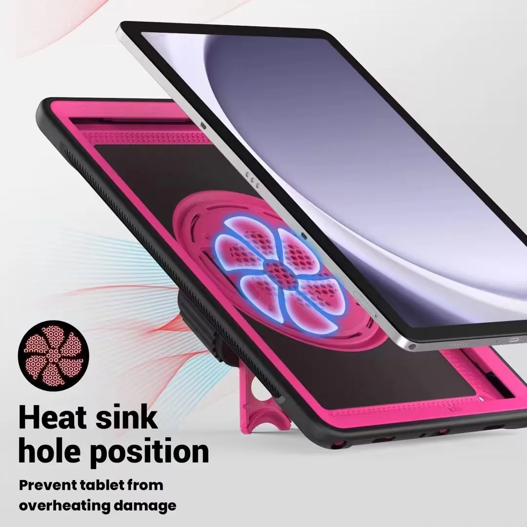 Armor Case for A9 8.7 inch For Samsung Galaxy Tab A9+Plus 11inch 2023 Protective Rugged Shockproof Cover 360° Swivel Stand