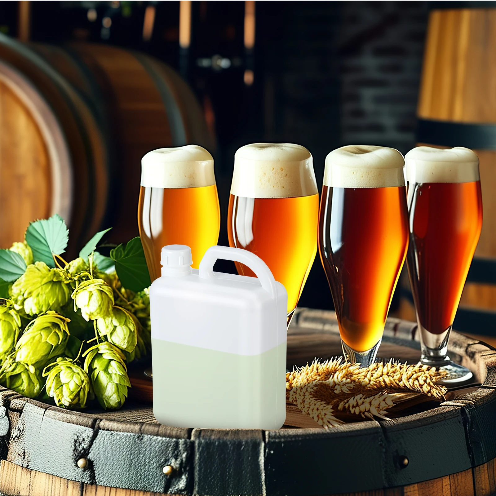 

2pcs Plastic Flat Bottle One Gallon Pitcher Water Storage Containers Milk Travel Jug Reusable Oil Bottles Liquid