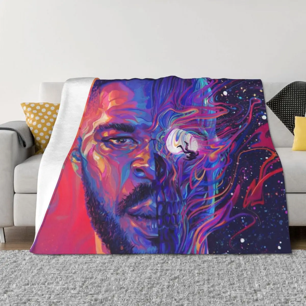 

MAN ON THE MOON 3 ALBUM COVER Throw Blanket Soft Stuffeds Plush Blankets